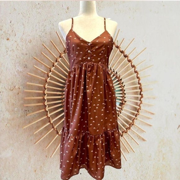NWT Alderine Brooklyn Boho Rainbow Sundress, Size‎ M, MSRP $68 - Picture 1 of 8